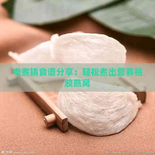 食谱分享：轻松煮出营养桃胶燕窝pg电子免费模拟器游戏电煮锅(图2)